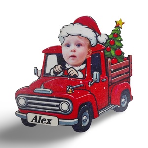 Fényképes autós dísz , Karácsony, Karácsonyi lakásdekoráció, Karácsonyfadíszek, Fotó, grafika, rajz, illusztráció, Gravírozás, pirográfia, MESKA