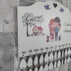 Családi naptár - otthon & életmód - dekoráció - fali és függő dekoráció - falinaptár & öröknaptár - Meska.hu