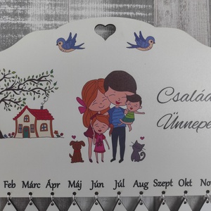 Családi naptár - otthon & életmód - dekoráció - fali és függő dekoráció - falinaptár & öröknaptár - Meska.hu
