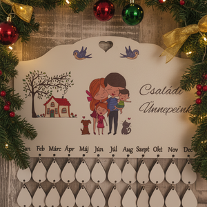 Családi naptár - otthon & életmód - dekoráció - fali és függő dekoráció - falinaptár & öröknaptár - Meska.hu