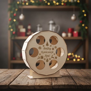 Fa Sörös hordó, Karácsony, Karácsonyi ajándékozás, Karácsonyi ajándékcsomagolás, Famegmunkálás, Gravírozás, pirográfia, MESKA