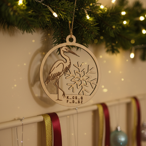 Vicces Kócsag Fadísz - karácsony - karácsonyi lakásdekoráció - karácsonyfadíszek - Meska.hu