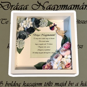 Bababejelentő kép  az örömhír stílusos, kézműves formában babavárásra, keresztelőre. Egy emlék, ami örökre megmarad - otthon & életmód - babaszoba, gyerekszoba - babaszoba kép - Meska.hu