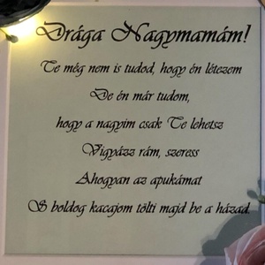 Bababejelentő kép  az örömhír stílusos, kézműves formában babavárásra, keresztelőre. Egy emlék, ami örökre megmarad - otthon & életmód - babaszoba, gyerekszoba - babaszoba kép - Meska.hu