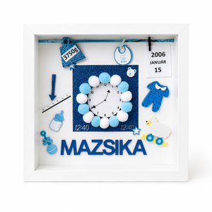 Személyre szabott baba emlék box � születési adatokkal - Meska.hu