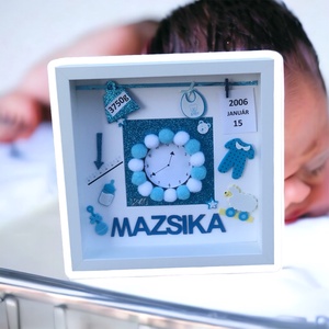 Személyre szabott baba emlék box � születési adatokkal - baba - mama - keresztelő kellékek - keresztelőajándékok - Meska.hu
