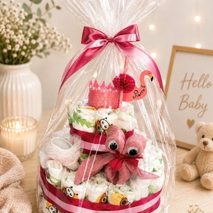Királynős pelenkatorta bagollyal � névre szóló babaajándék � babaváróra, babalátogatóra és keresztelőre - baba - mama - pelenkázó, babafürdető kellékek - pelenkatorta - Meska.hu
