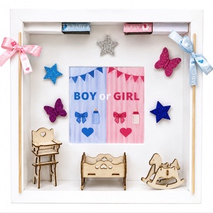 Gender Reveal Box � Fiú vagy lány? Baba neme bejelentő meglepetés doboz - Meska.hu
