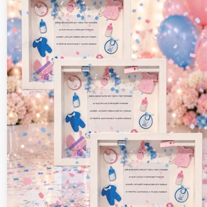 Gender reveal box  � fiú vagy lány babaváró meglepetés - baba - mama - babaemlékek - bababejelentők - Meska.hu