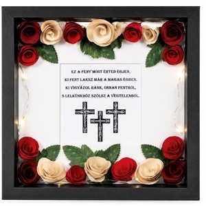 LED-es emlékbox háncsvirág díszítéssel – személyre szabott kegyeleti dekor, Otthon & Életmód, Vallás, Temetkezési tárgy, Sírdísz, kegyeleti dísz, Mindenmás, A szeretet és az emlék örökké velünk marad…
Ez a különleges, LED-es emlékbox meghitt fényével méltó..., MESKA