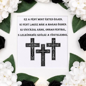 LED-es fekete-fehér emlékbox � elegáns kegyeleti dekor - otthon & életmód - vallás - temetkezési tárgy - sírdísz, kegyeleti dísz - Meska.hu