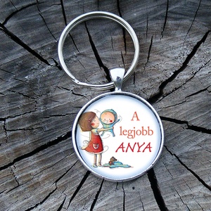 Üveglencsés fém kulcstartó- Legjobb Nagyi - táska & tok - kulcstartó & táskadísz - kulcstartó - Meska.hu