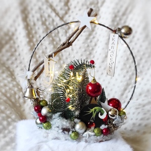 Karácsonyi kör alapú dekoráció Grincs, Otthon & Életmód, Dekoráció, Dísztárgy, Mindenmás, MESKA