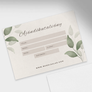 Egyedi Ajándékutalvány (1 oldalas) - Meska.hu