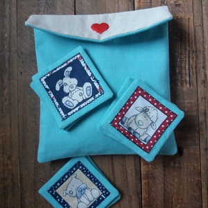 Textil Memória játék... - játék & sport - készségfejlesztő és logikai játék - memória játékok - Meska.hu