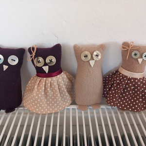 Bagolypár - játék & sport - plüssállat & játékfigura - bagoly - Meska.hu