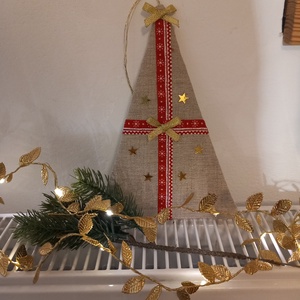 Textilfenyő  - karácsony - adventi díszek - adventi ajtódísz - Meska.hu