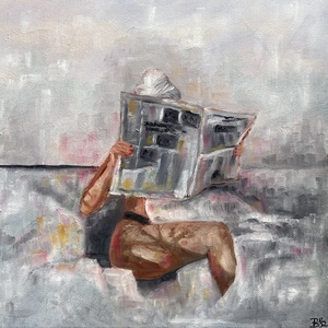 'Reggeli Rutin' olajfestmény - művészet - festmény - olajfestmény - Meska.hu