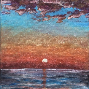 'Sunset' akrilfestmény - művészet - festmény - akril - Meska.hu