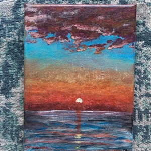 'Sunset' akrilfestmény - művészet - festmény - akril - Meska.hu