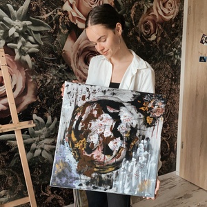 'Dead Roses' akrilfestmény - művészet - festmény - akril - Meska.hu