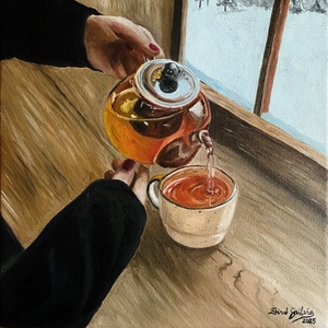 'Tea és Hó' olajfestmény - művészet - festmény - olajfestmény - Meska.hu