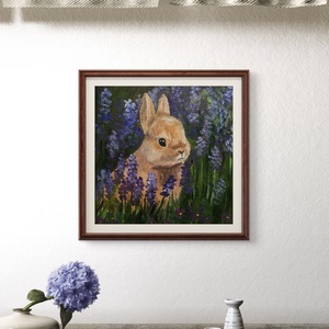 'Nyuszi' olajfestmény - művészet - festmény - olajfestmény - Meska.hu