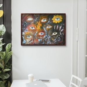 'Íriszek' olaj-és akrilfestmény - művészet - festmény - festmény vegyes technika - Meska.hu