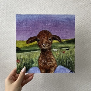 'Mini Lamb' 21 x 21 cm - otthon & életmód - dekoráció - kép & falikép - poszter - Meska.hu