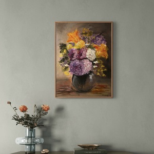 �Sziromszimfónia� virágok vázában akrilfestmény - Meska.hu