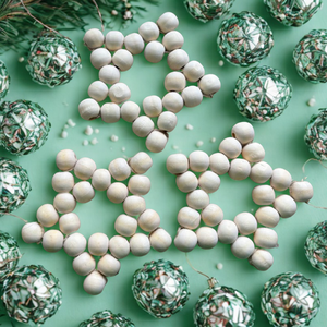 Fa gyöngy csillag 3 db - Meska.hu