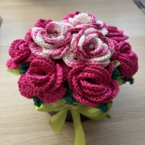 Horgolt rózsabox - Meska.hu