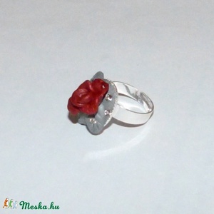 Rózsás Swarovski gyűrű! - ékszer - gyűrű - figurális gyűrű - Meska.hu