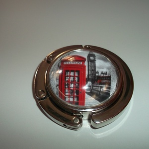 London piros telefon fülkés táska akasztó! - táska & tok - kulcstartó & táskadísz - táskaakasztó - Meska.hu