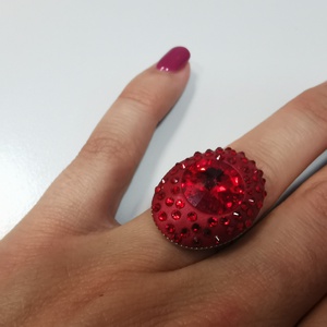 Swarovski kristályos gyűrű! - ékszer - gyűrű - többköves gyűrű - Meska.hu