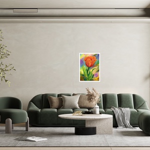 Tulipánvarázs akvarell festmény (nyomat), nappali, étkező, hálószoba, dekor, fali kép - művészet - festmény - akvarell - Meska.hu