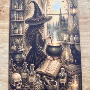 Boszorkány halloween - táblakép - Meska.hu