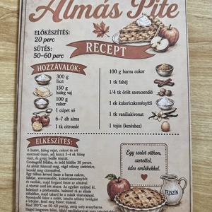 Őszi táblakép - Almás pite recept - Meska.hu