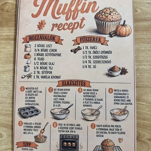 Őszi táblakép - sütőtökös muffin���� - Meska.hu