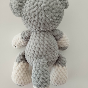 Horgolt szürke husky kölyökkutya  - játék & sport - plüssállat & játékfigura - kutya - Meska.hu