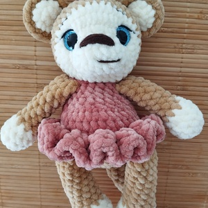 Horgolt balerina majom - játék & sport - plüssállat & játékfigura - majom - Meska.hu