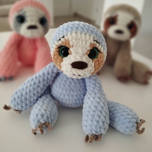 Horgolt kék lajhár baba , Játék & Sport, Plüssállat & Játékfigura, Más figura, Horgolás, MESKA