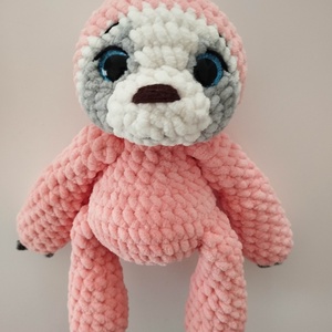 Horgolt rózsaszín lajhár baba  - játék & sport - plüssállat & játékfigura - más figura - Meska.hu