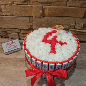 Számos habrózsavirágbox csokival - otthon & életmód - dekoráció - virágdísz és tartó - virágbox, virágdoboz - Meska.hu