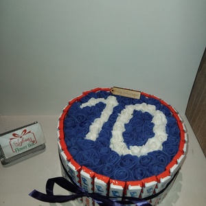 Számos habrózsavirágbox csokival - otthon & életmód - dekoráció - virágdísz és tartó - virágbox, virágdoboz - Meska.hu