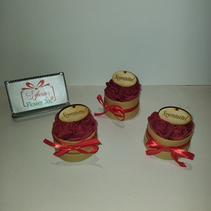 Mini vörös habrózsabox - Meska.hu