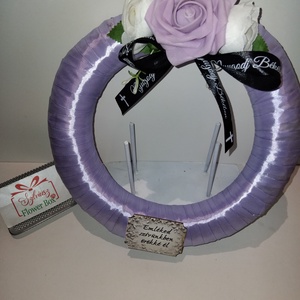 Lila kegyeleti koszorú -25cm - Meska.hu