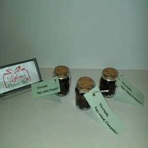 Köszönőajándék üvegcsében - esküvő - emlék & ajándék - köszönőajándék - Meska.hu