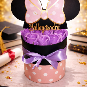 Minnie box lila szappanrózsával, Otthon & Életmód, Dekoráció, Asztal és polc dekoráció, Asztaldísz, , MESKA
