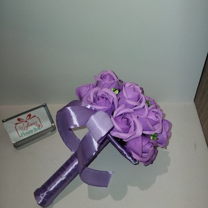 Csokor lila szappanrózsával - Meska.hu